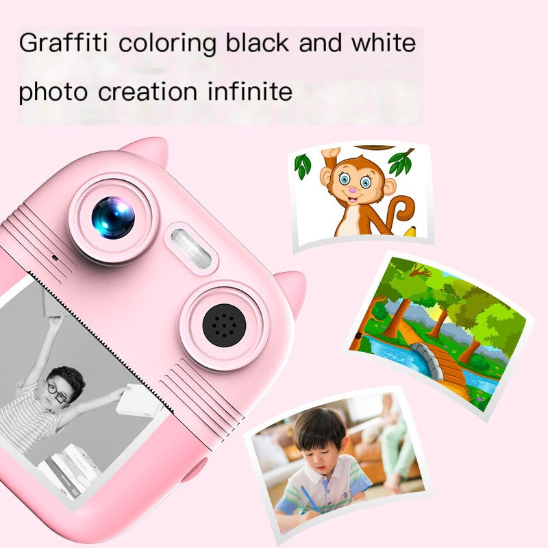 New Kids' Instant Camera with Dual Lenses and Printing