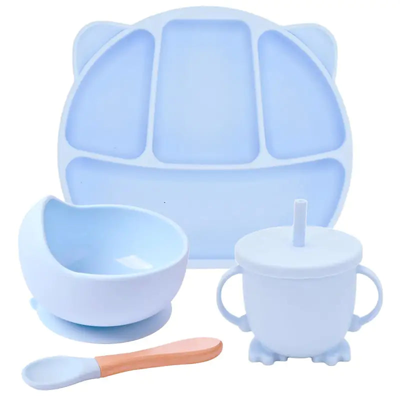 Silicone Suction Cup Divided Plate Set for Kids
