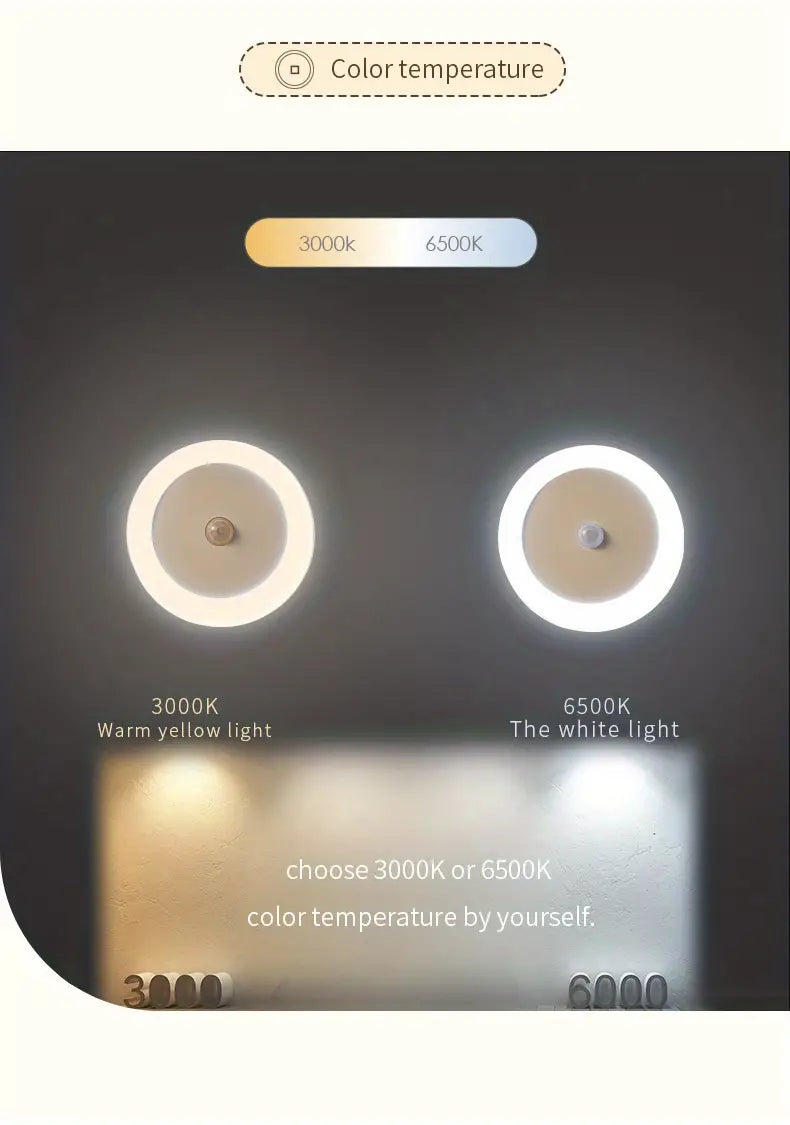 1pc PIR Motion Sensor LED Wardrobe Night Light