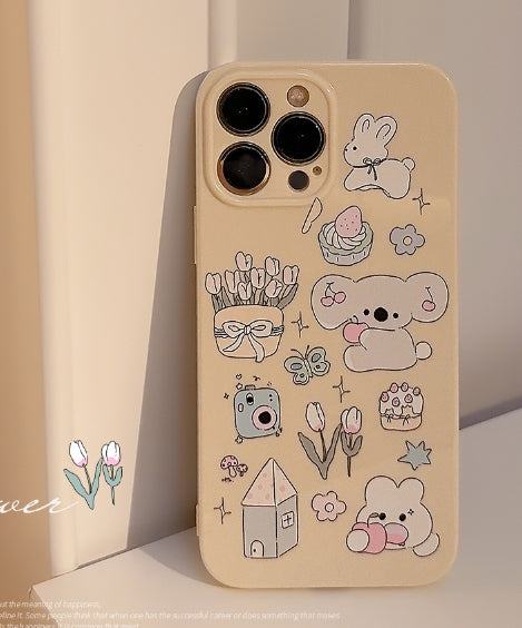 Painted Anti-Fall Phone Case for Apple Devices