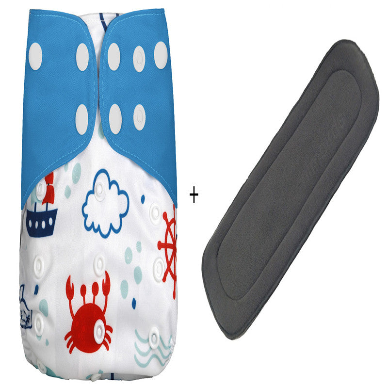 Bamboo Charcoal Washable Baby Diapers, Soft & Breathable