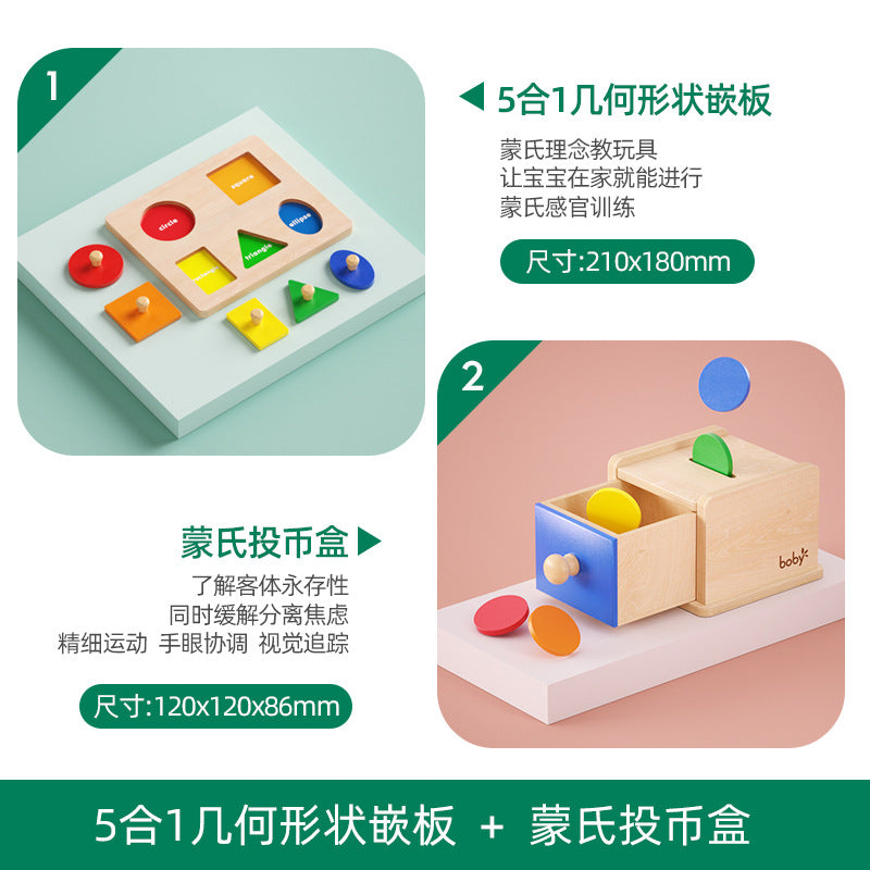 Montessori Shape Matching Puzzle Toy for Toddlers