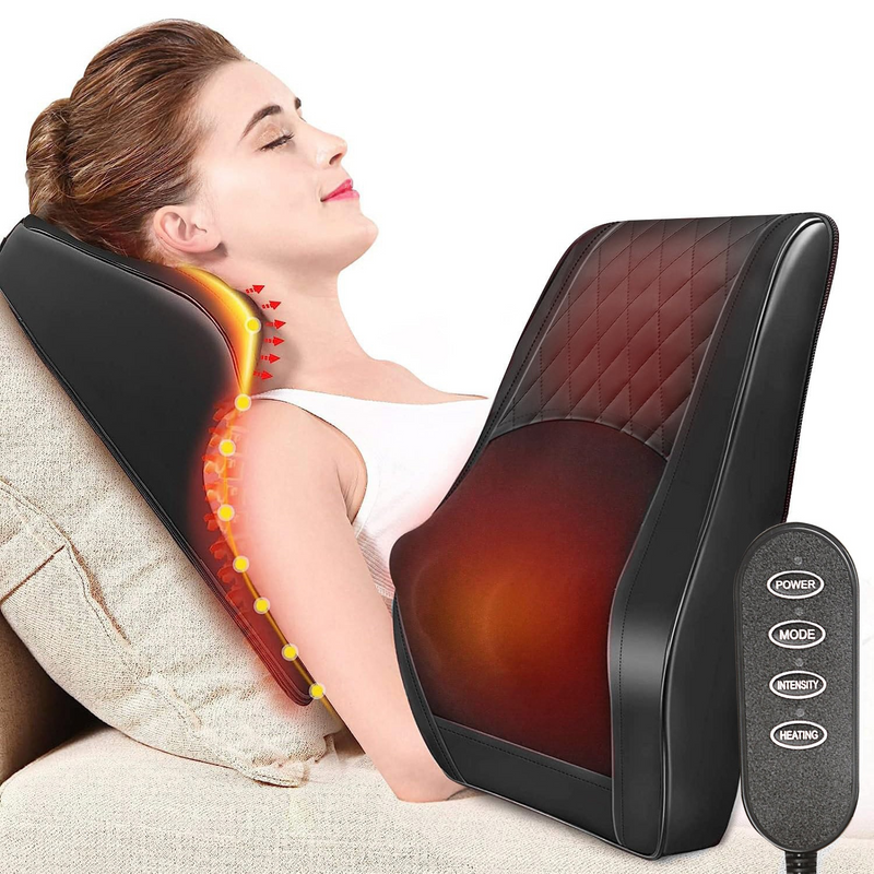 Heated Neck & Back Massager Pillow