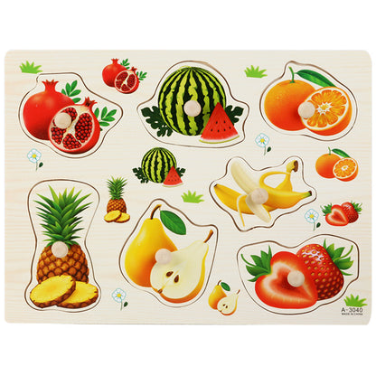Montessori Wooden Puzzle Set for Kids with Letters & Shapes