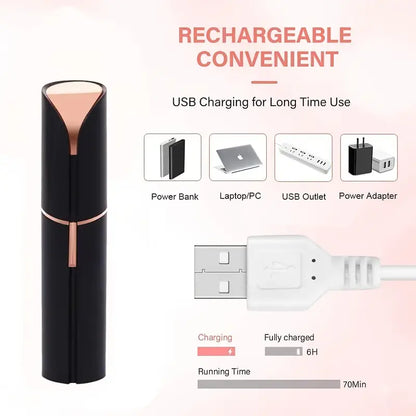 Painless Waterproof Facial Hair Remover with LED Light