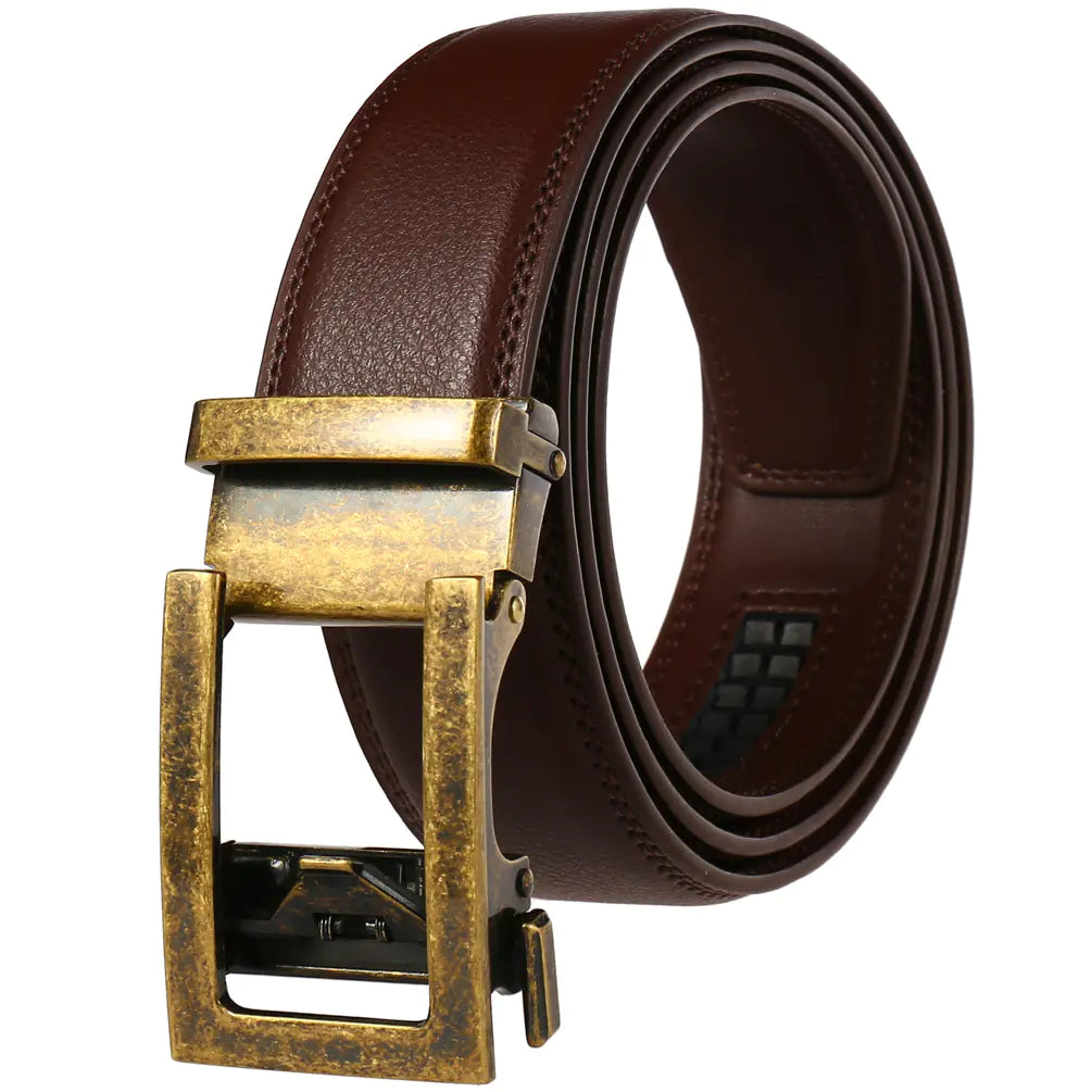 Men's Genuine Leather Automatic Buckle Belt LY33-21601-1