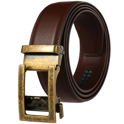 Men's Genuine Leather Automatic Buckle Belt LY33-21601-1