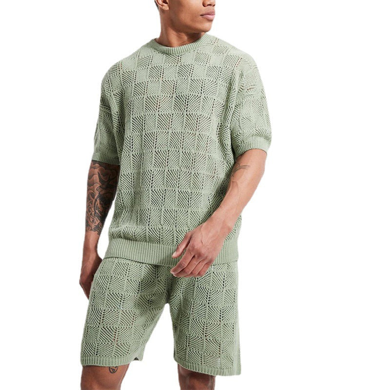 Men's Summer Outfit Set - Casual Loose Shirt & Shorts