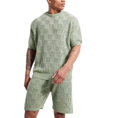 Men's Summer Outfit Set - Casual Loose Shirt & Shorts