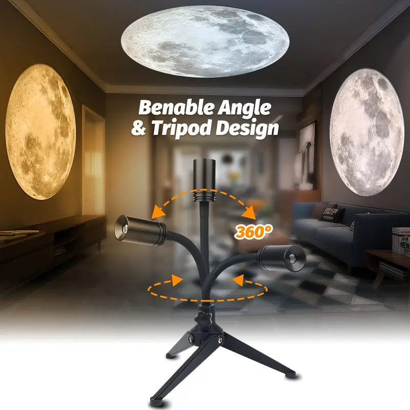 Moon Projector Night Light with 3 Colors and USB Charging