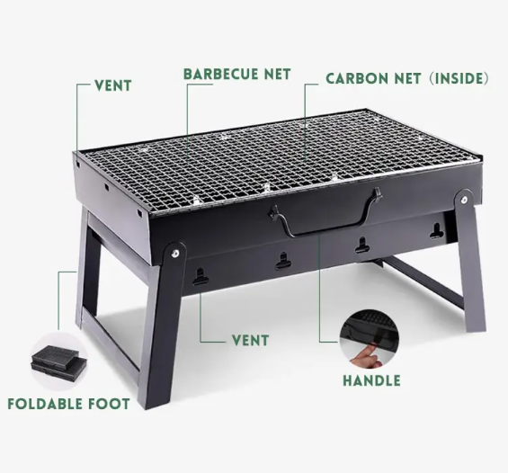 Outdoor Charcoal Grill Stove Rack Set