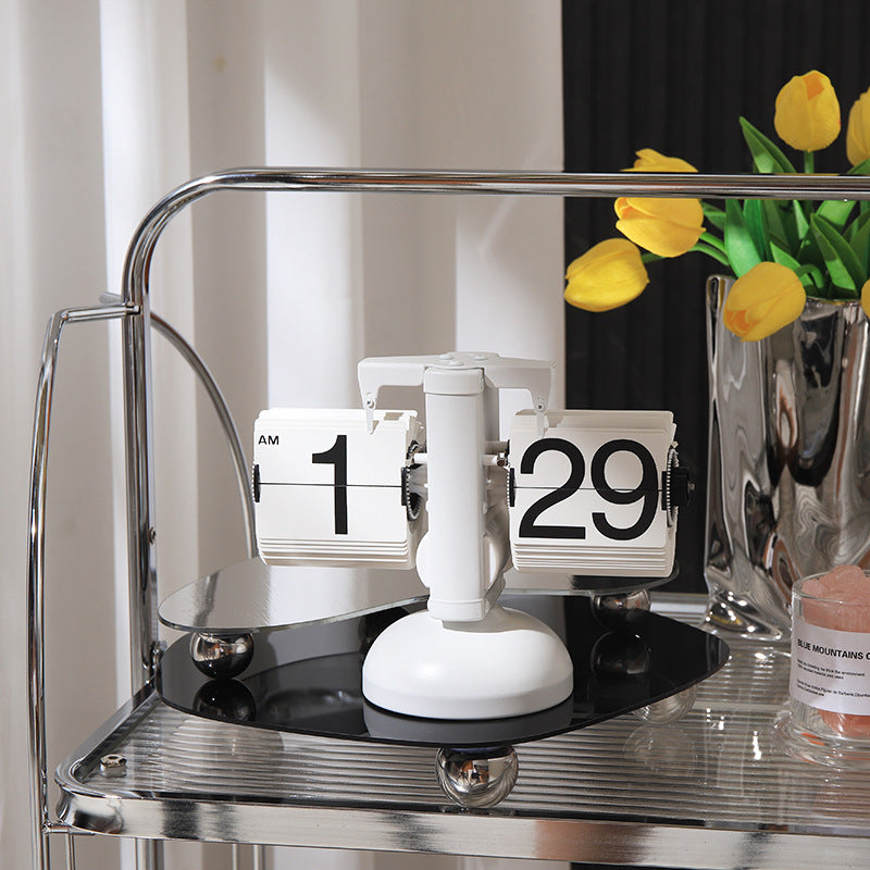 Minimalist Automatic Page Turning Clock for Home Decor