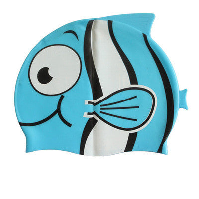 Cute Cartoon Silicone Swimming Cap for Children
