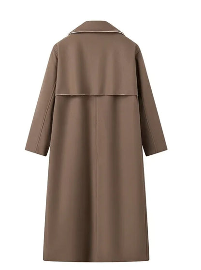 Long Style Woolen Coat for Women