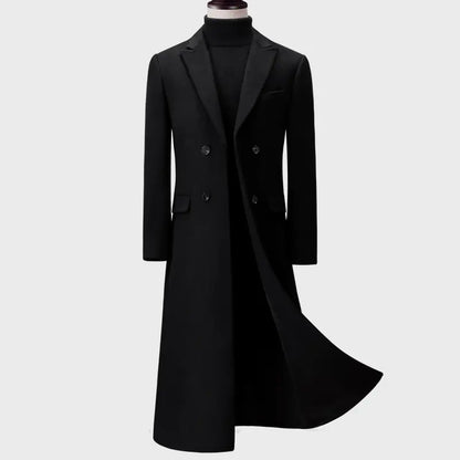 Men's Woolen Cloth Trench Coat