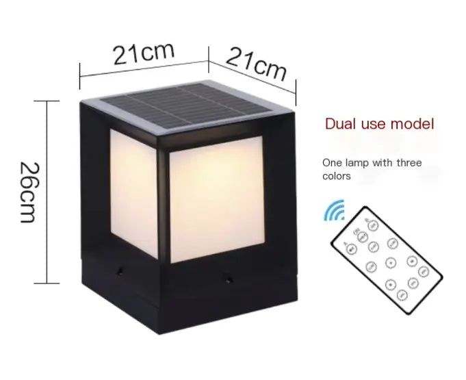 Outdoor Solar Waterproof Pillar Light for Gardens