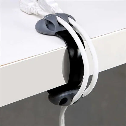 Desk Cable Organizer and Data Line Holder Clamp