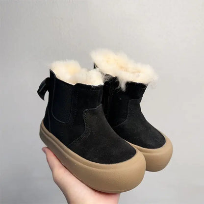 Kids' Integrated Fur and Cotton Boots