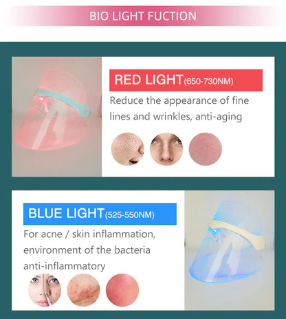 7-Color LED Light Therapy Facial Mask