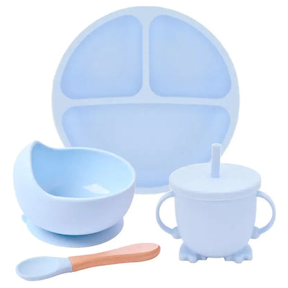 Silicone Suction Cup Divided Plate Set for Kids