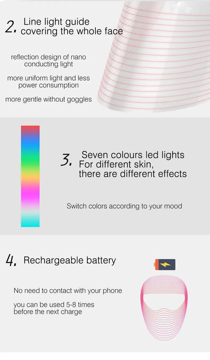 7-Color LED Light Therapy Facial Mask