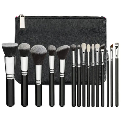 15-Piece Pink Rose Gold Makeup Brush Set