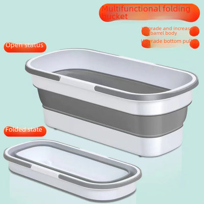 Portable Folding Silicone Car Wash Bucket (Rectangular)