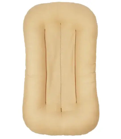 Beige portable bionic baby bed for newborns or Pink breathable cotton baby nest lounger.
