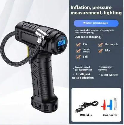 Multifunctional Handheld Wireless Digital Inflator with Intelligent Display – Portable Car Tire Air Pump
