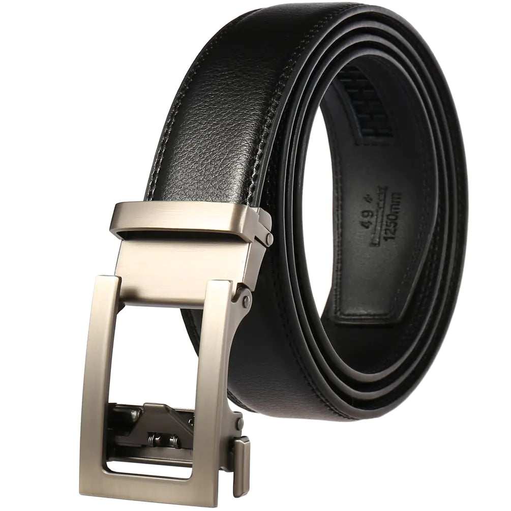 Men's Genuine Leather Automatic Buckle Belt LY33-21601-1