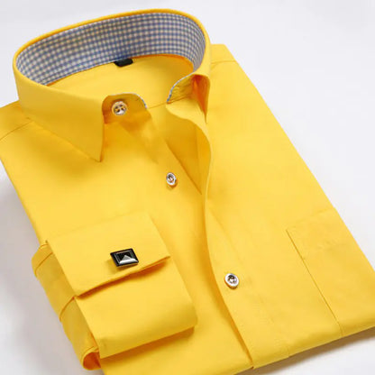 Custom Men's Cufflink Dress Shirt for Business Wear