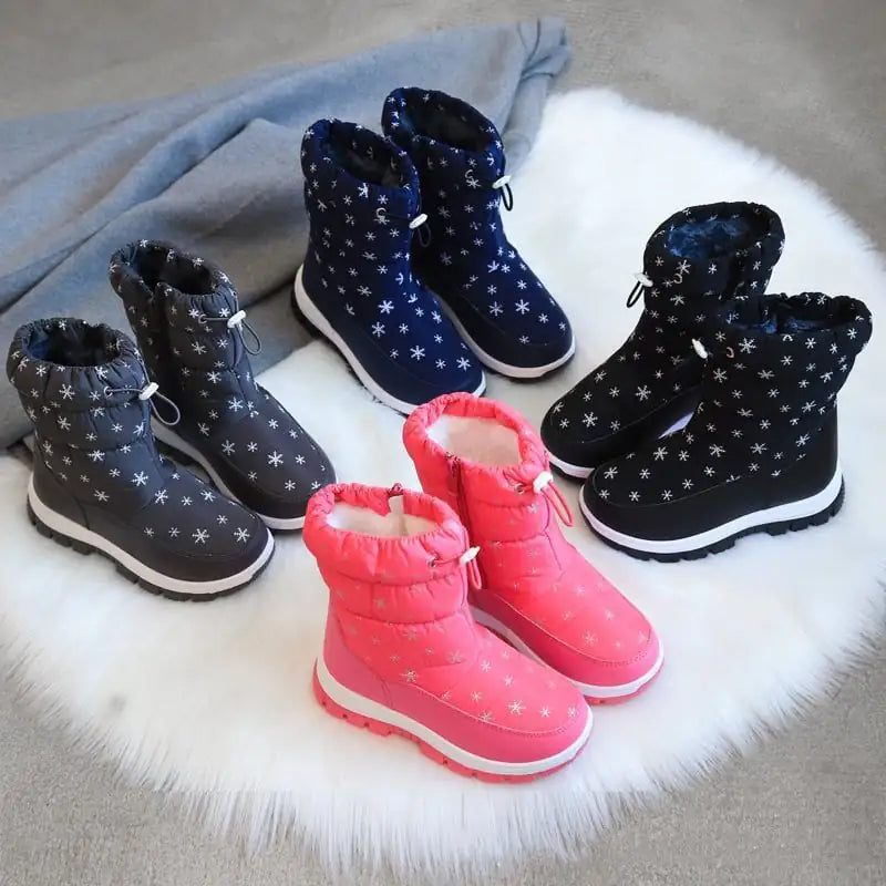 Thickened Cotton Middle Tube Boots for Kids