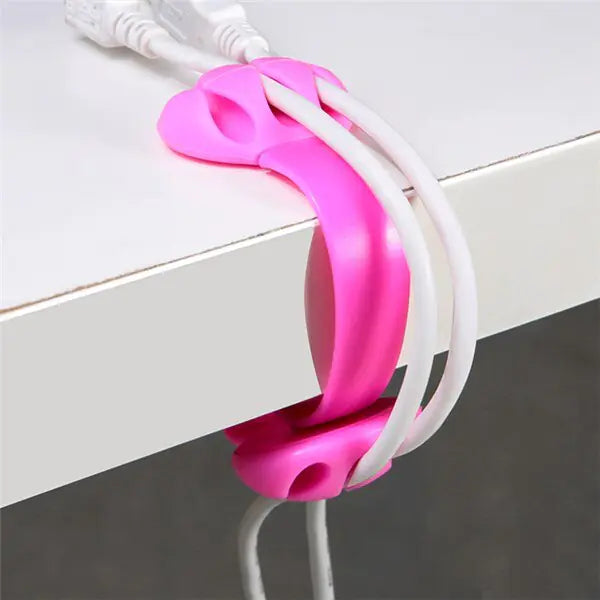 Desk Cable Organizer and Data Line Holder Clamp