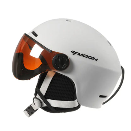 Moon Ski Helmet with Integrated Goggles for Safety