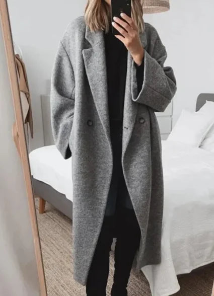 Colorful Woolen Trench Coat