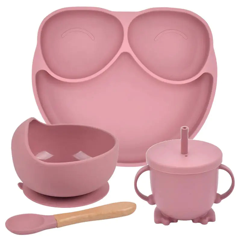 Silicone Suction Cup Divided Plate Set for Kids