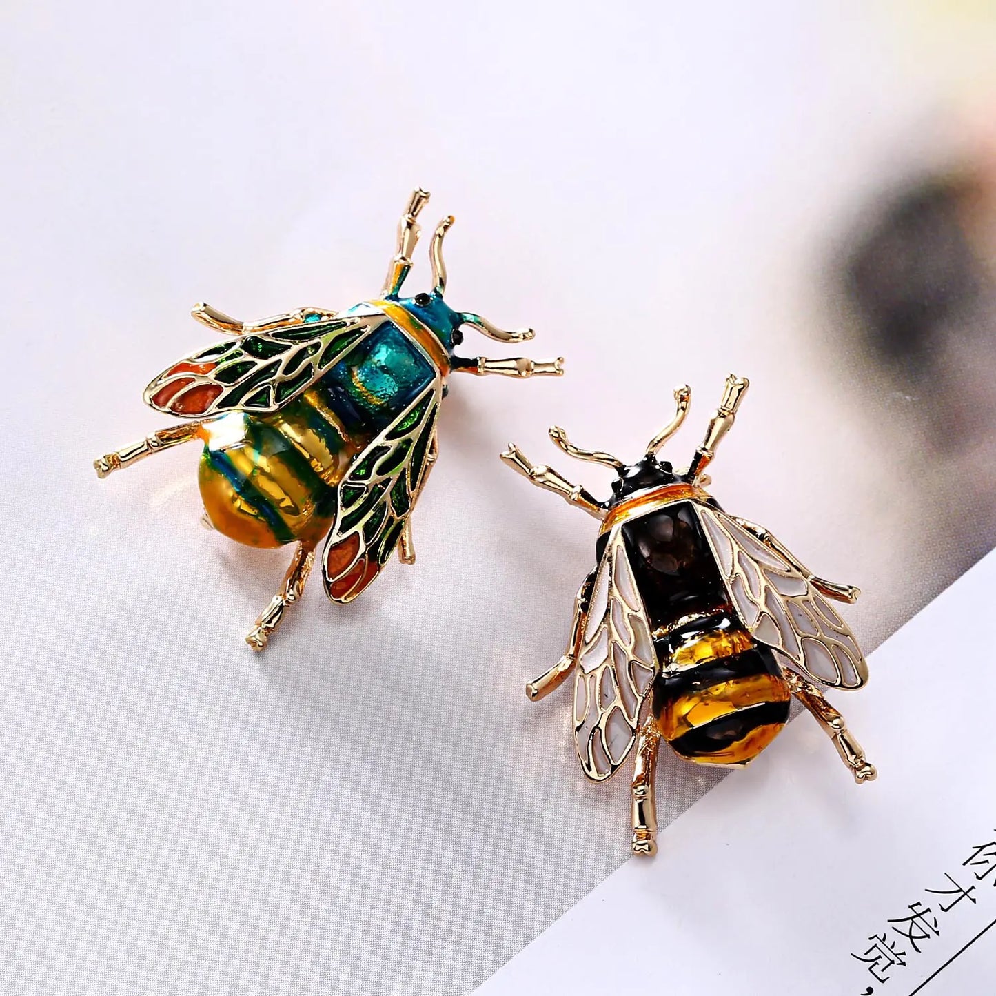 Animal Brooch, Alloy Painted Bee Pin