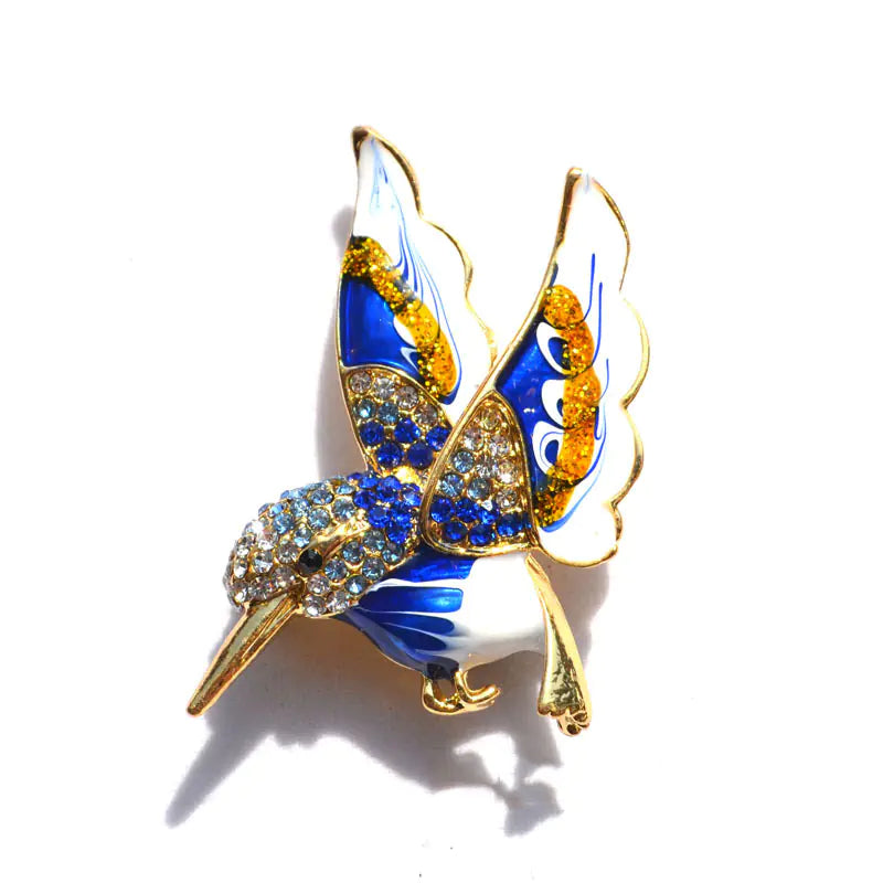 Colorful Hummingbird Brooch - Trendy Women's Jewelry