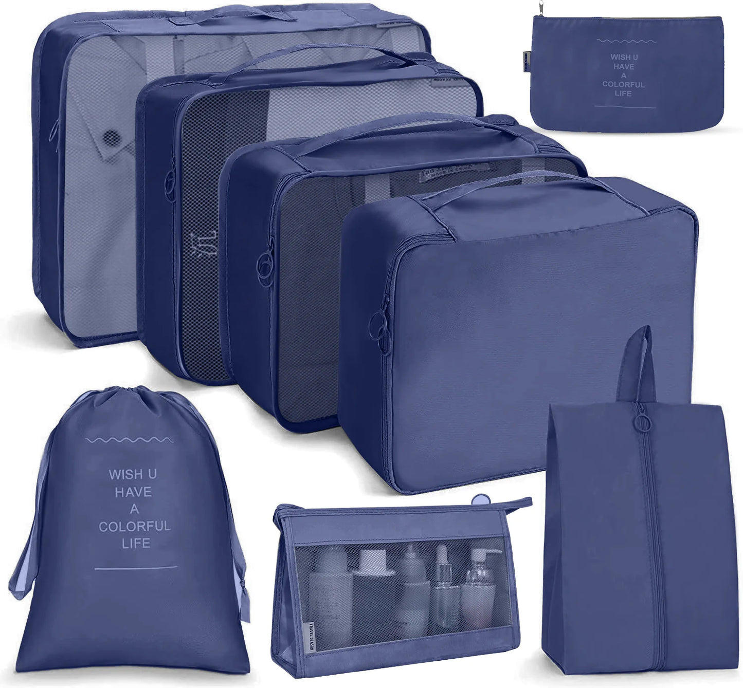 8-Piece Travel Clothes Organizer Set
