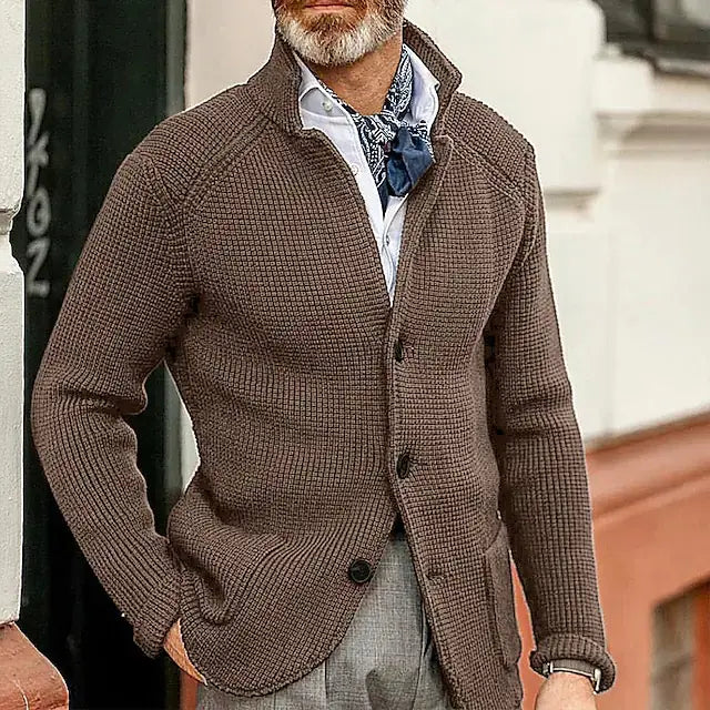 Men's Fashionable Knitted Sweater Coat