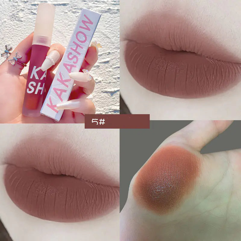 Velvet Matte Lip Glaze Moisturizes Without Staining Cups