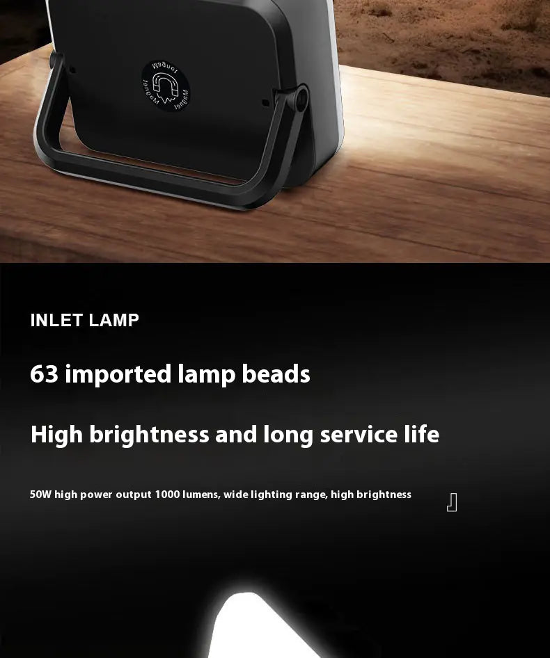 Mini LED Camp Lamp, 4000mAh Solar Rechargeable