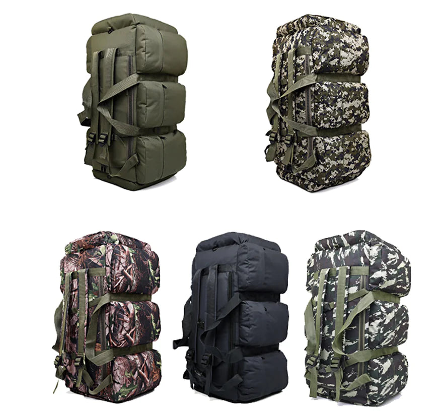 90L Camouflage Outdoor Backpack for Camping and Hiking