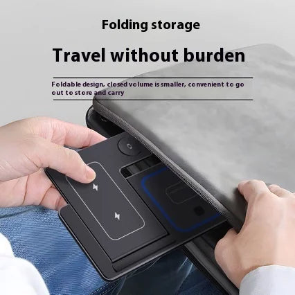 Folded view of portable magnetic charger for travel.
