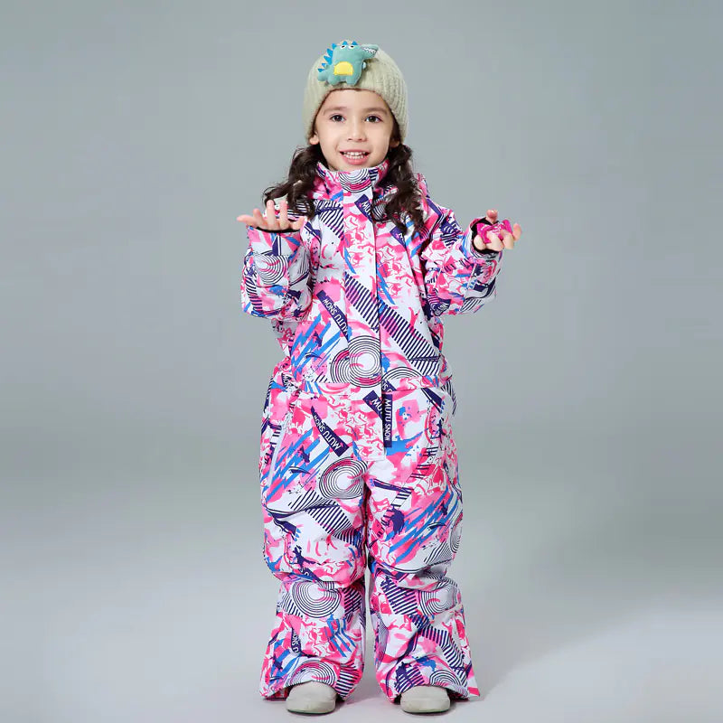 Children's One-Piece Ski Suit for Winter Fun