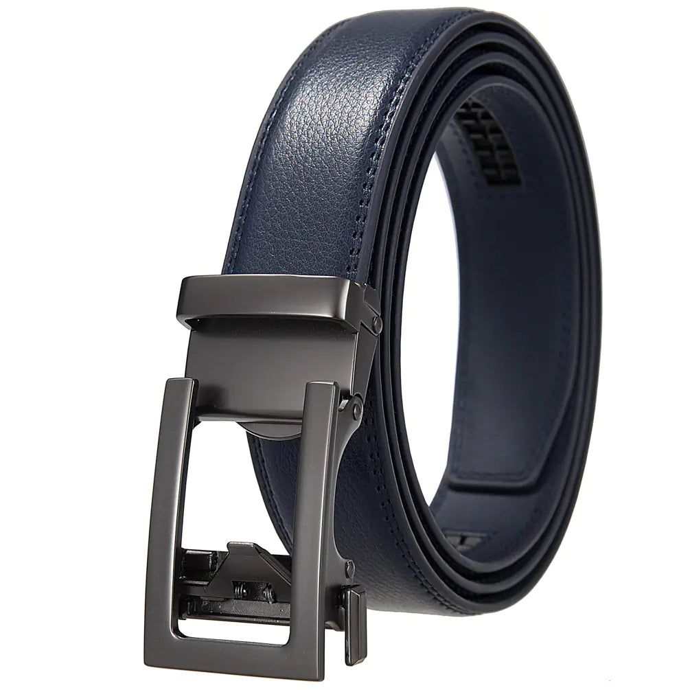 Men's Genuine Leather Automatic Buckle Belt LY33-21601-1