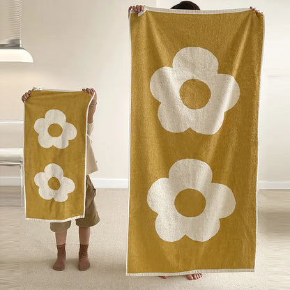 Soft Combed Cotton Flower Face Towel for Kids & Home