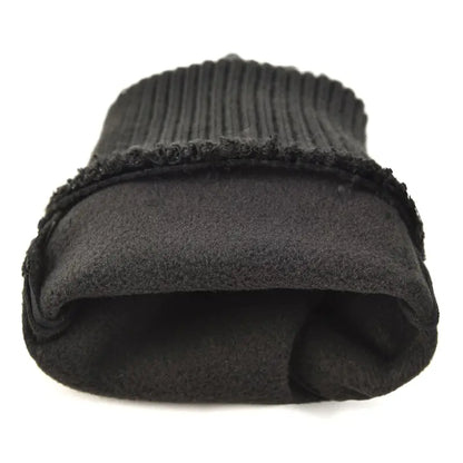 Black Waterproof Fleece Winter Gloves for Sports