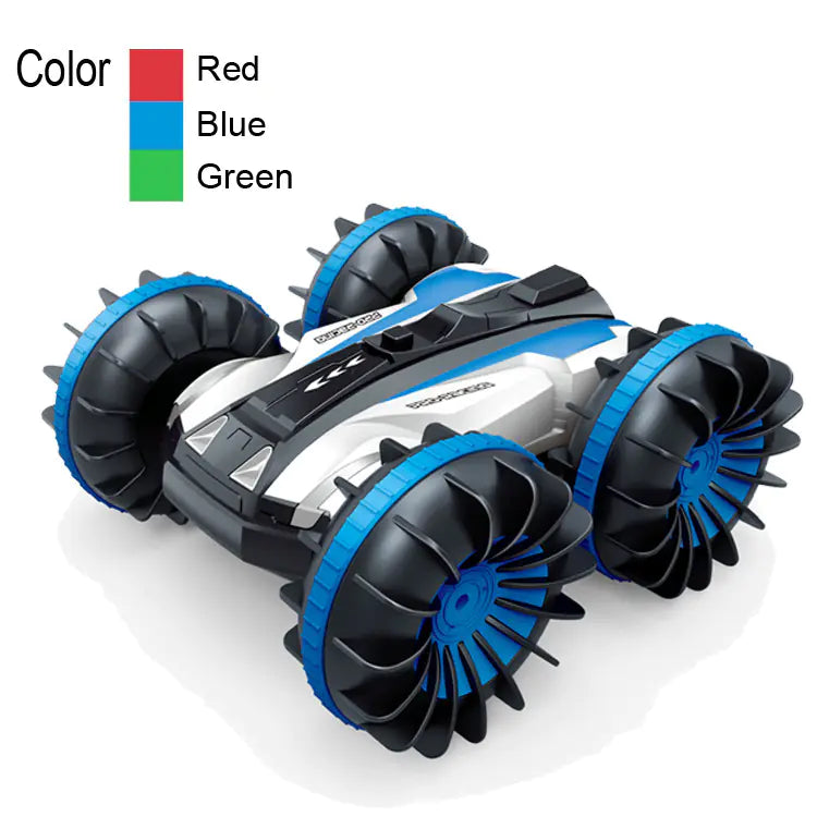 Large 4WD Remote Control Amphibious Stunt Tank Toy