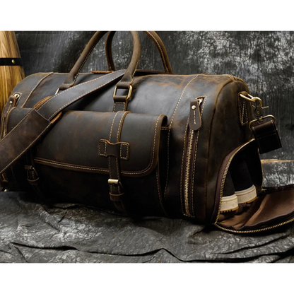Retro Horse Leather Travel Bag